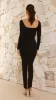 Gidja Long Sleeve Maxi Dress - Black / Cream sold by Billy J