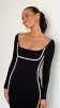 Gidja Long Sleeve Maxi Dress - Black / Cream sold by Billy J