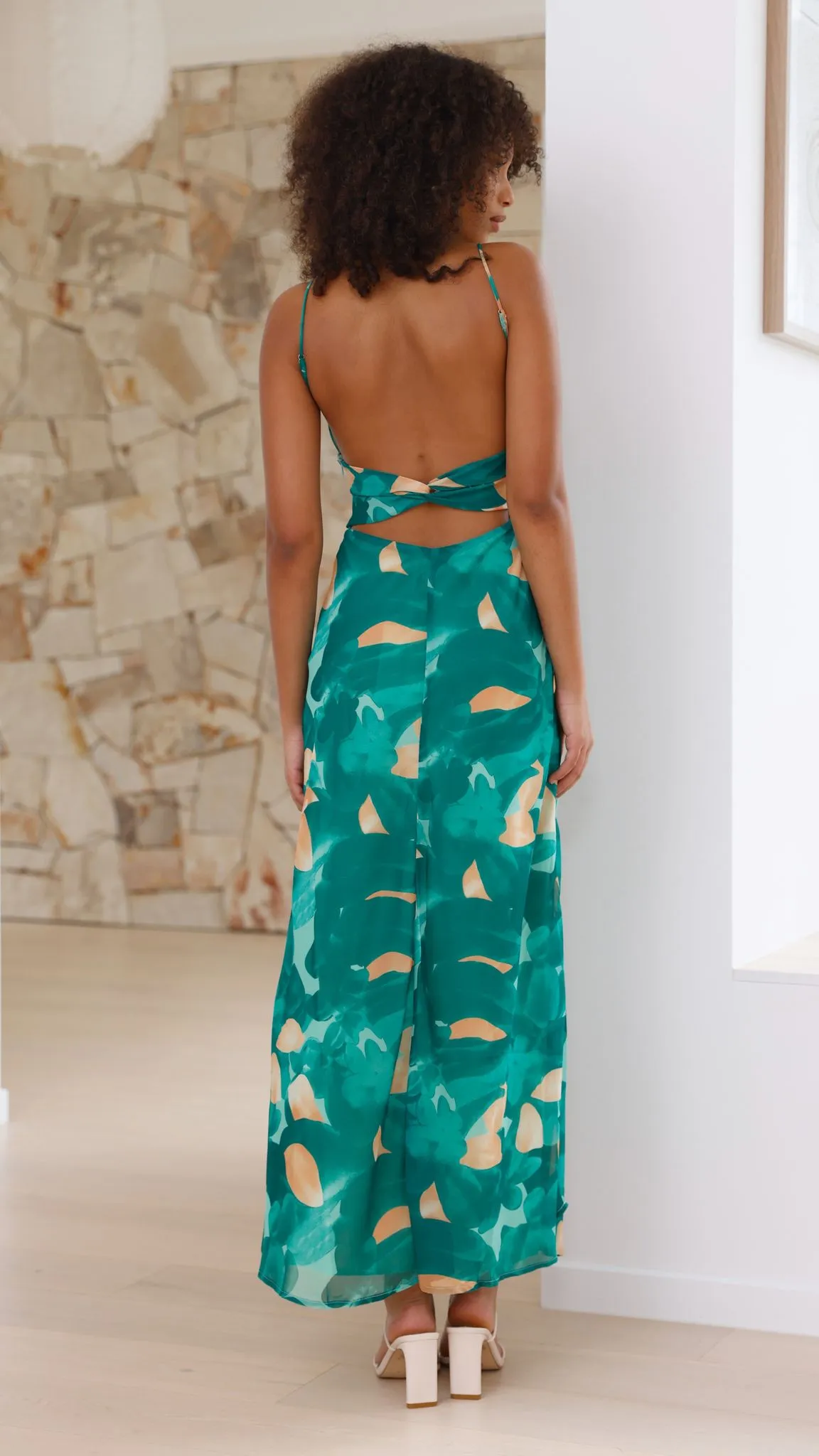 Margie Midi Dress - Green Print sold by Billy J product image thumbnail 5
