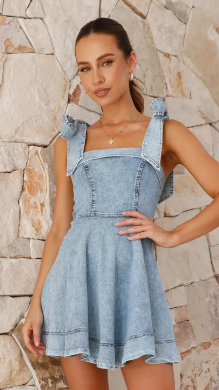 Balta Mini Dress - Denim sold by Billy J