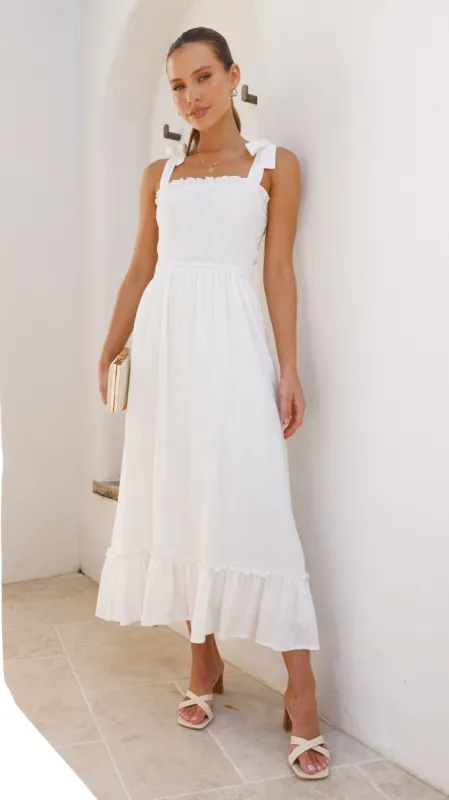 Cely Midi Dress - White sold by Billy J