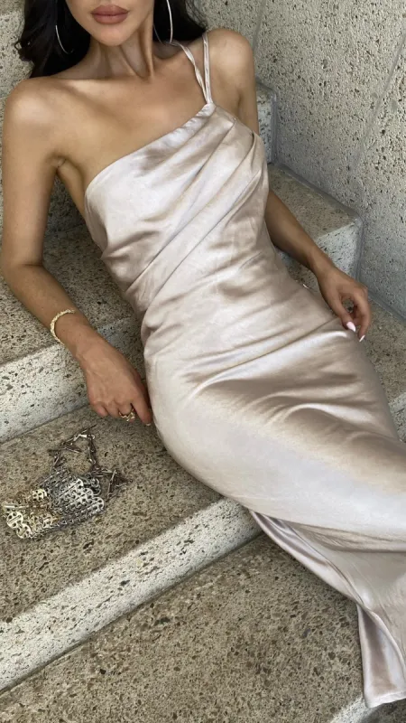 Josephina Midi Dress - Oyster sold by Billy J