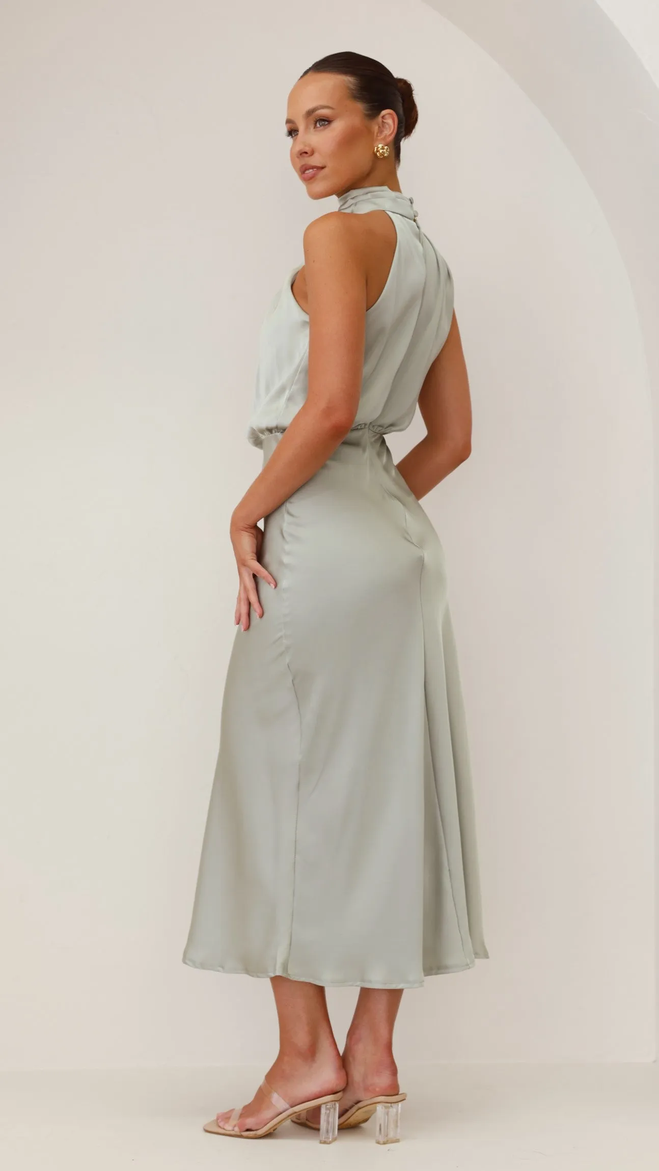 Esther Maxi Dress - Olive sold by Billy J product image thumbnail 3