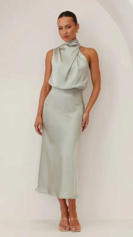 Esther Maxi Dress - Olive sold by Billy J