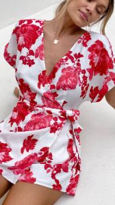 Haven Playsuit - Red Floral sold by Billy J