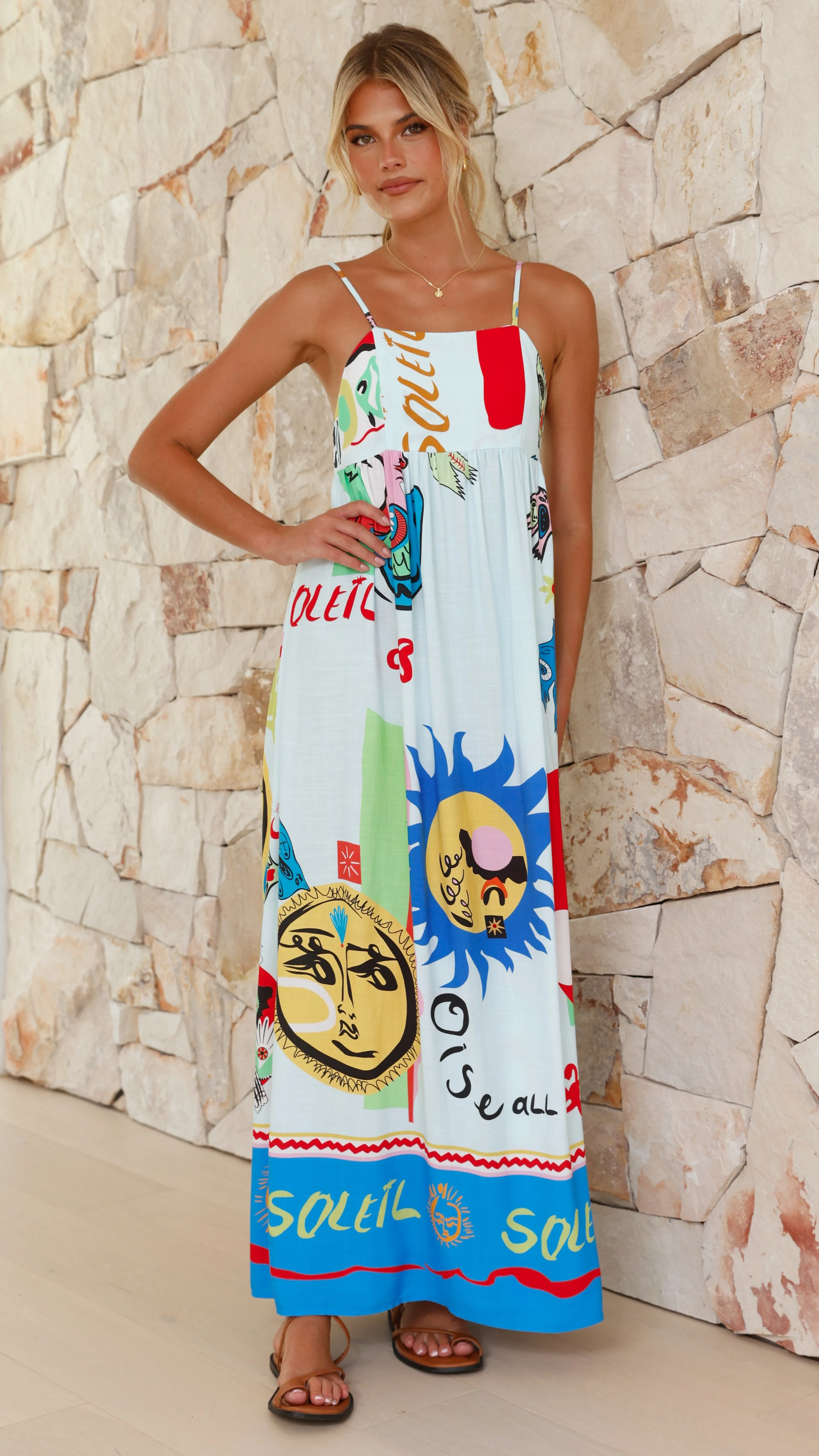 Dominica Maxi Dress - Blue Soliel sold by Billy J product image thumbnail 5