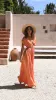 Marilyn Maxi Dress - Tangerine sold by Billy J