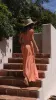 Marilyn Maxi Dress - Tangerine sold by Billy J