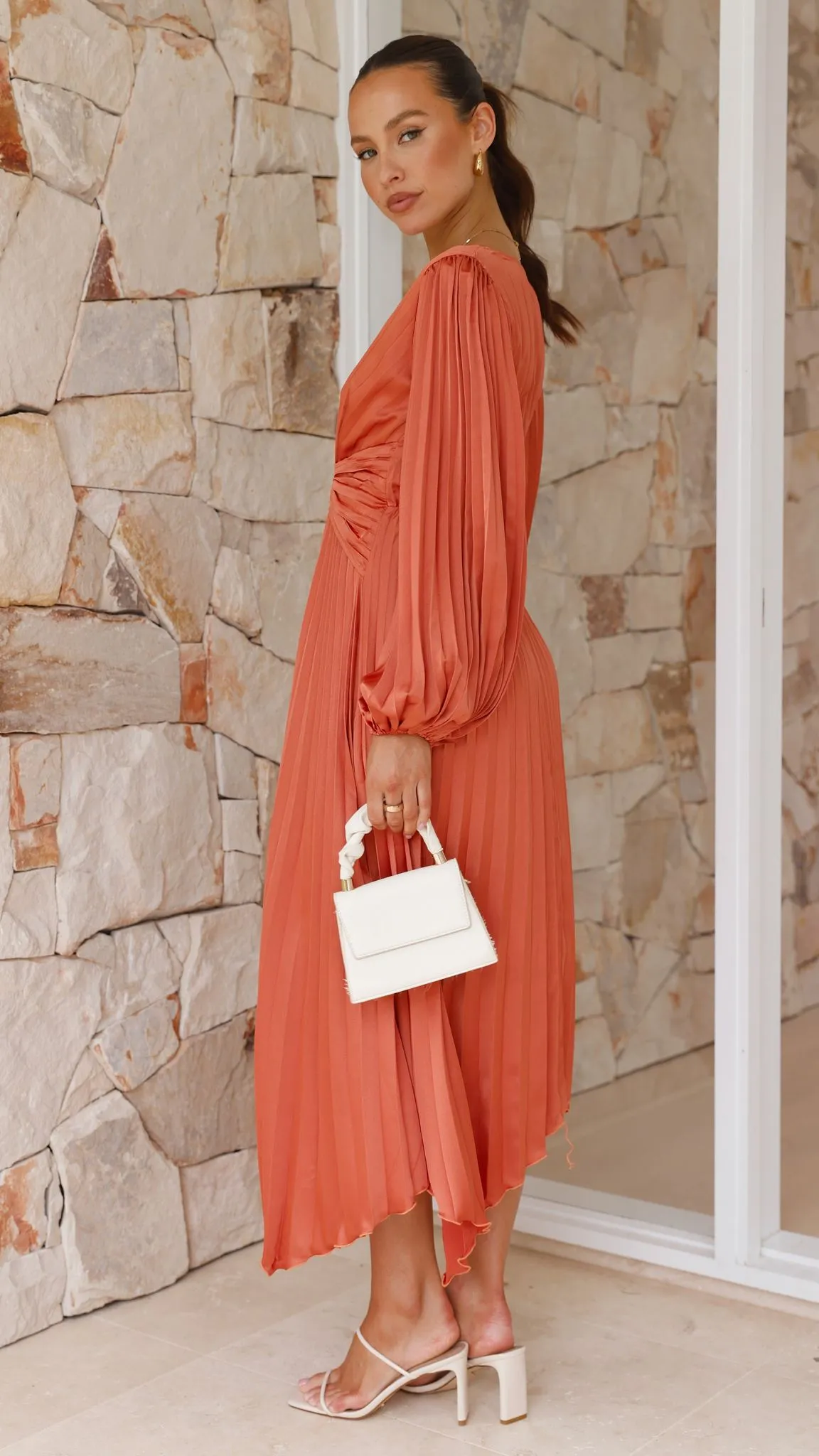 Angelina Midi Dress - Copper sold by Billy J product image thumbnail 5