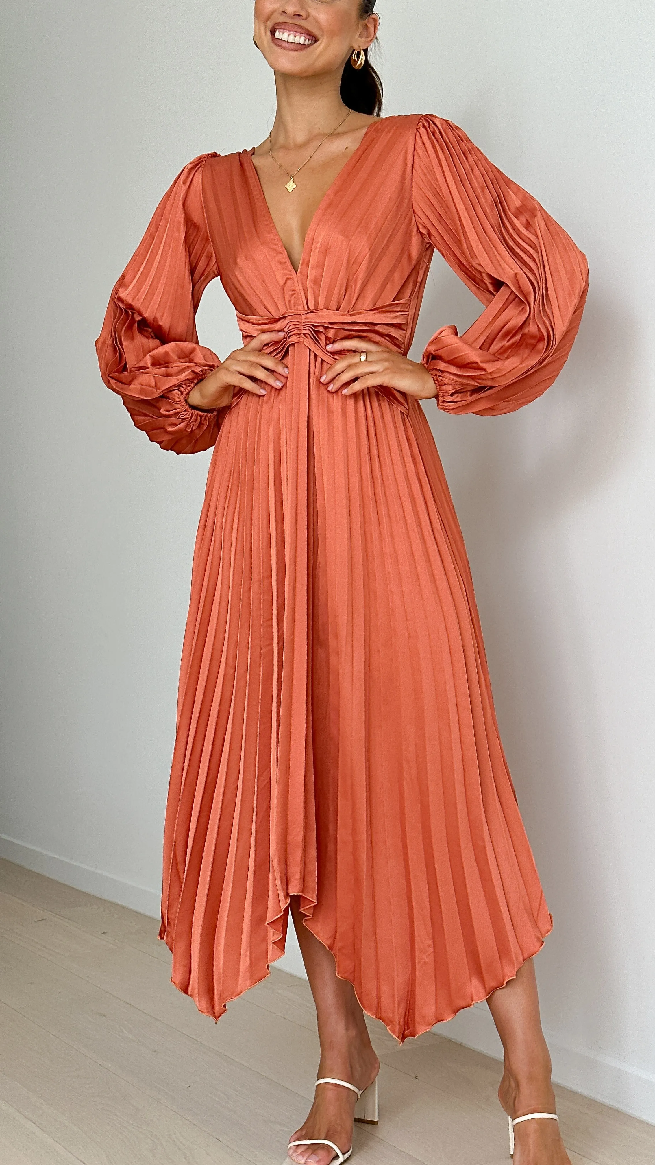 Angelina Midi Dress - Copper sold by Billy J product image thumbnail 4