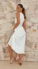 Jamila Midi Dress - White sold by Billy J