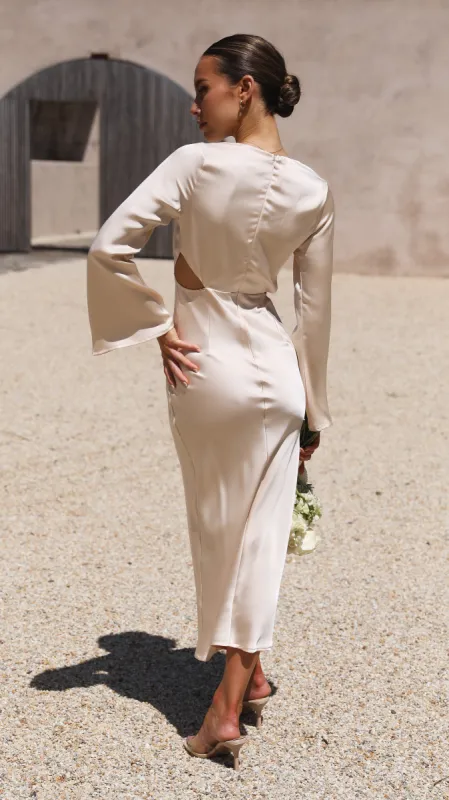 Aubrey Midi Dress - Champagne sold by Billy J