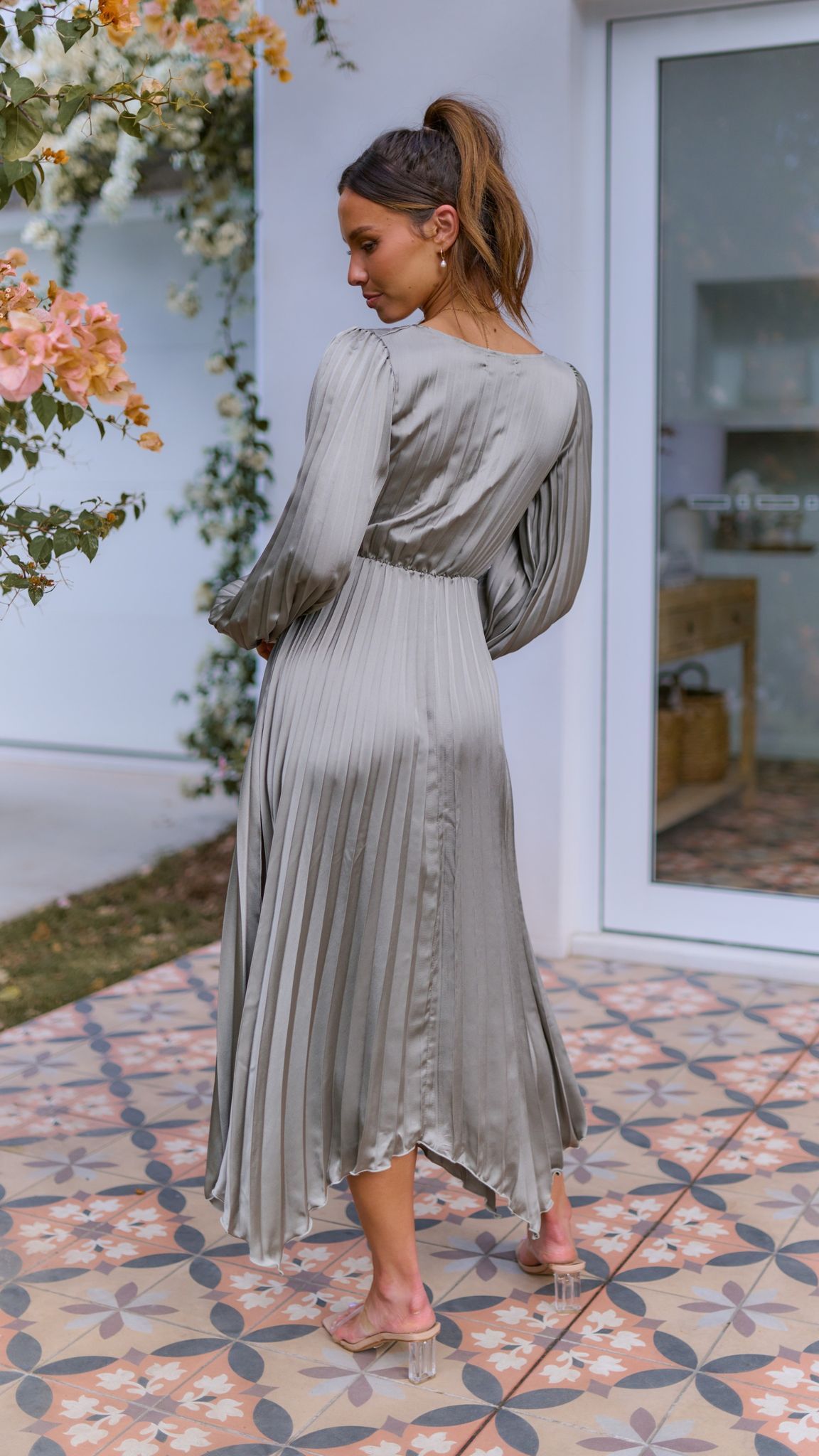 Angelina Midi Dress - Olive sold by Billy J product image thumbnail 2