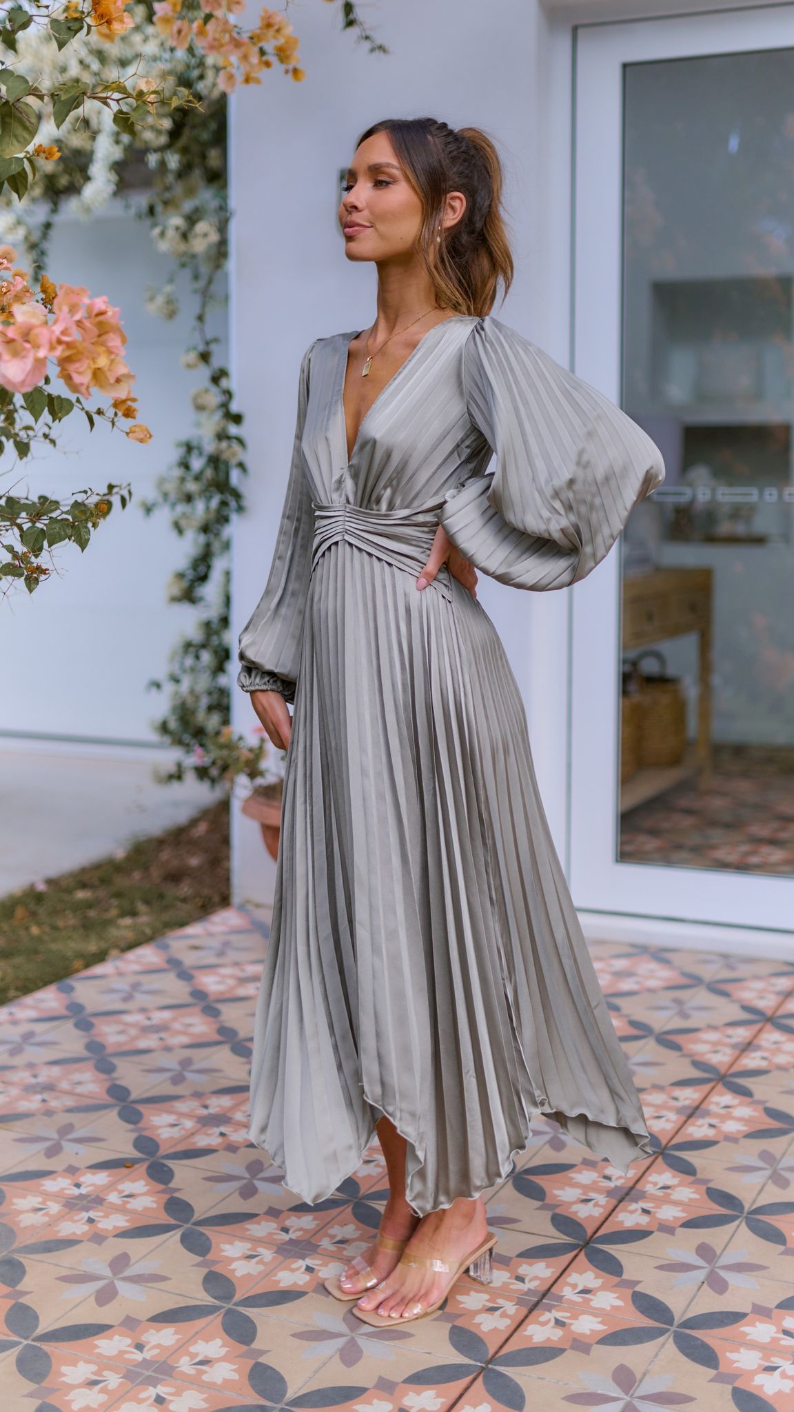 Angelina Midi Dress - Olive sold by Billy J product image thumbnail 3