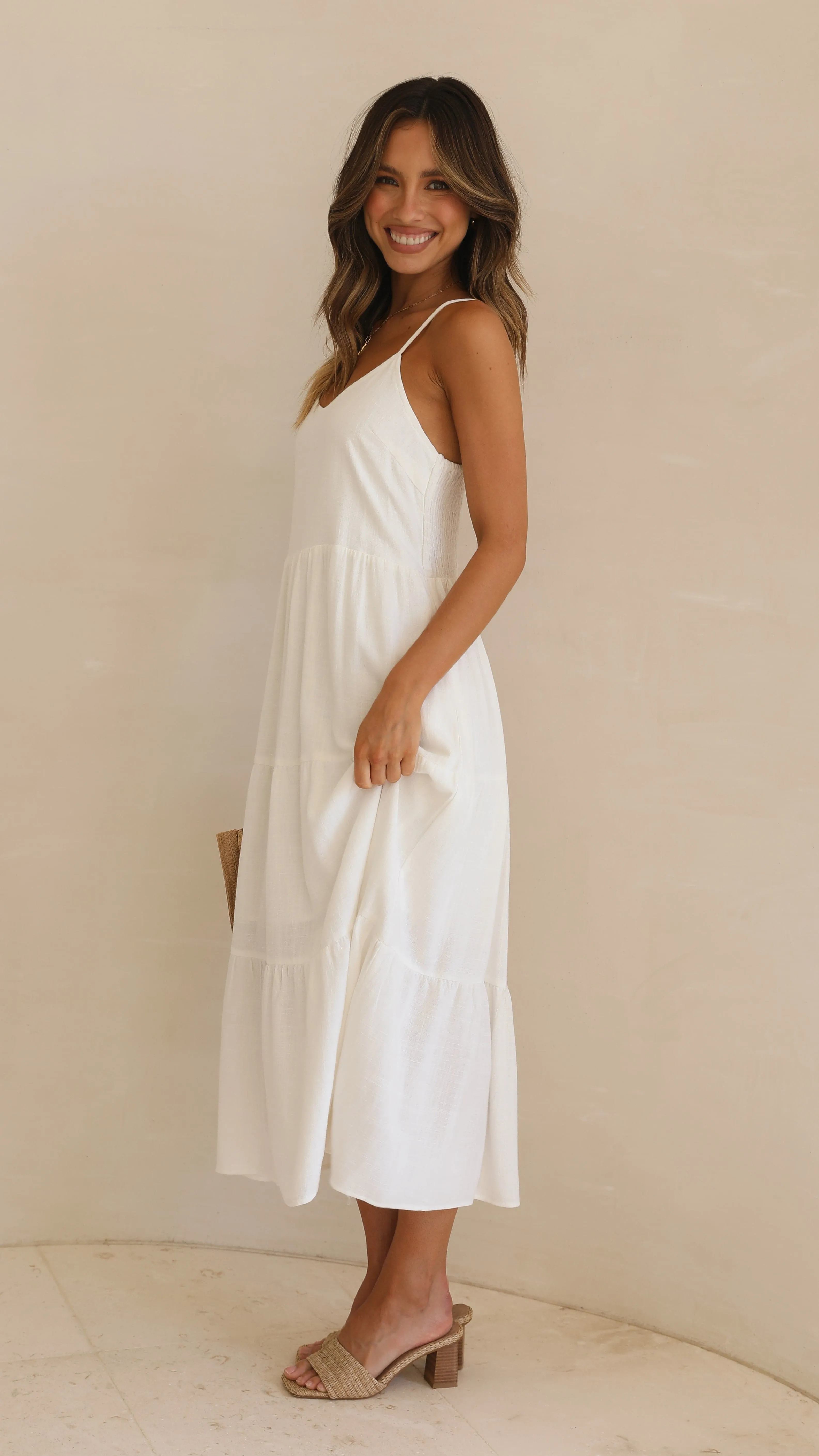 Zoey Midi Dress - White sold by Billy J product image thumbnail 5