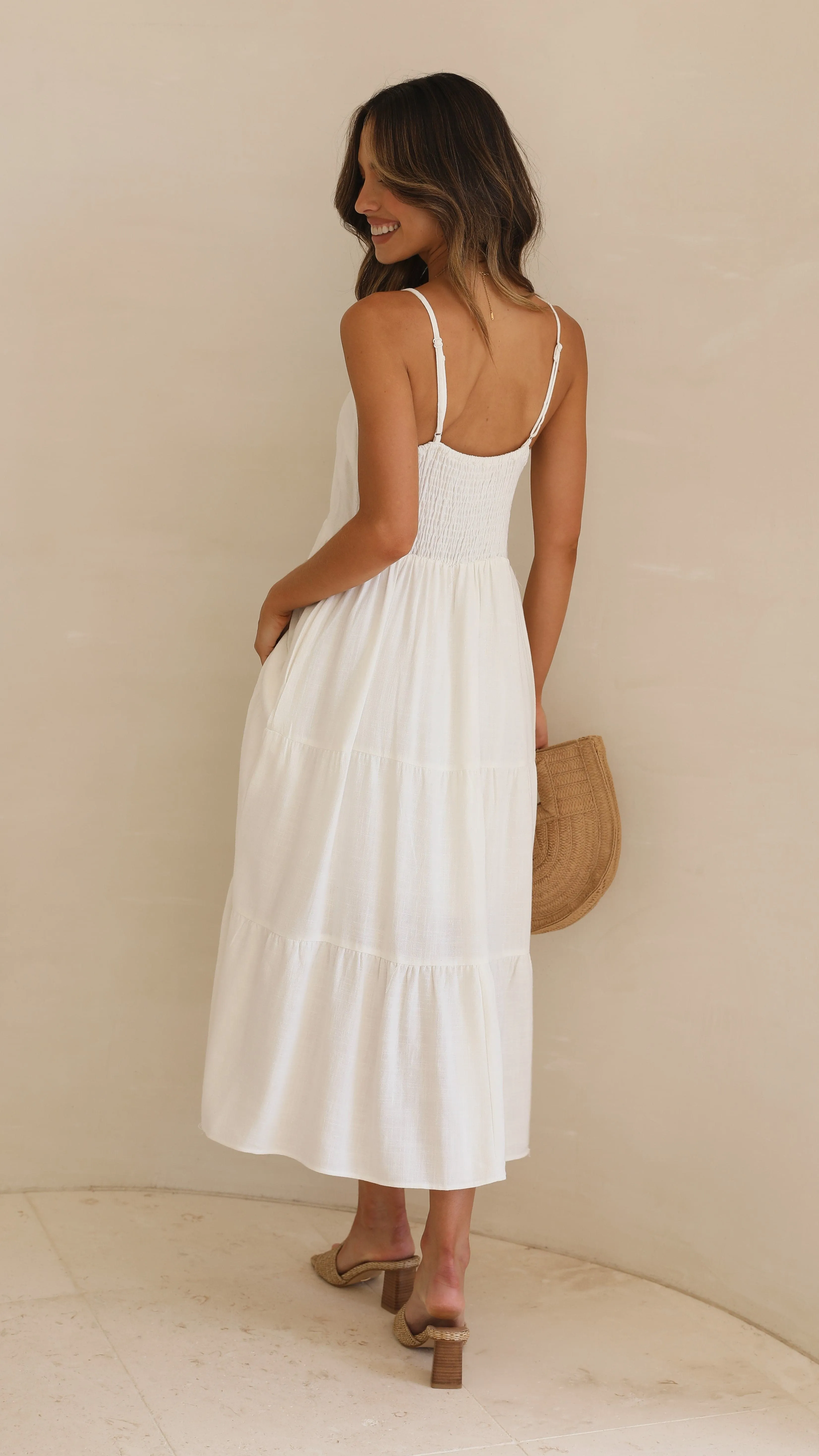 Zoey Midi Dress - White sold by Billy J product image thumbnail 4