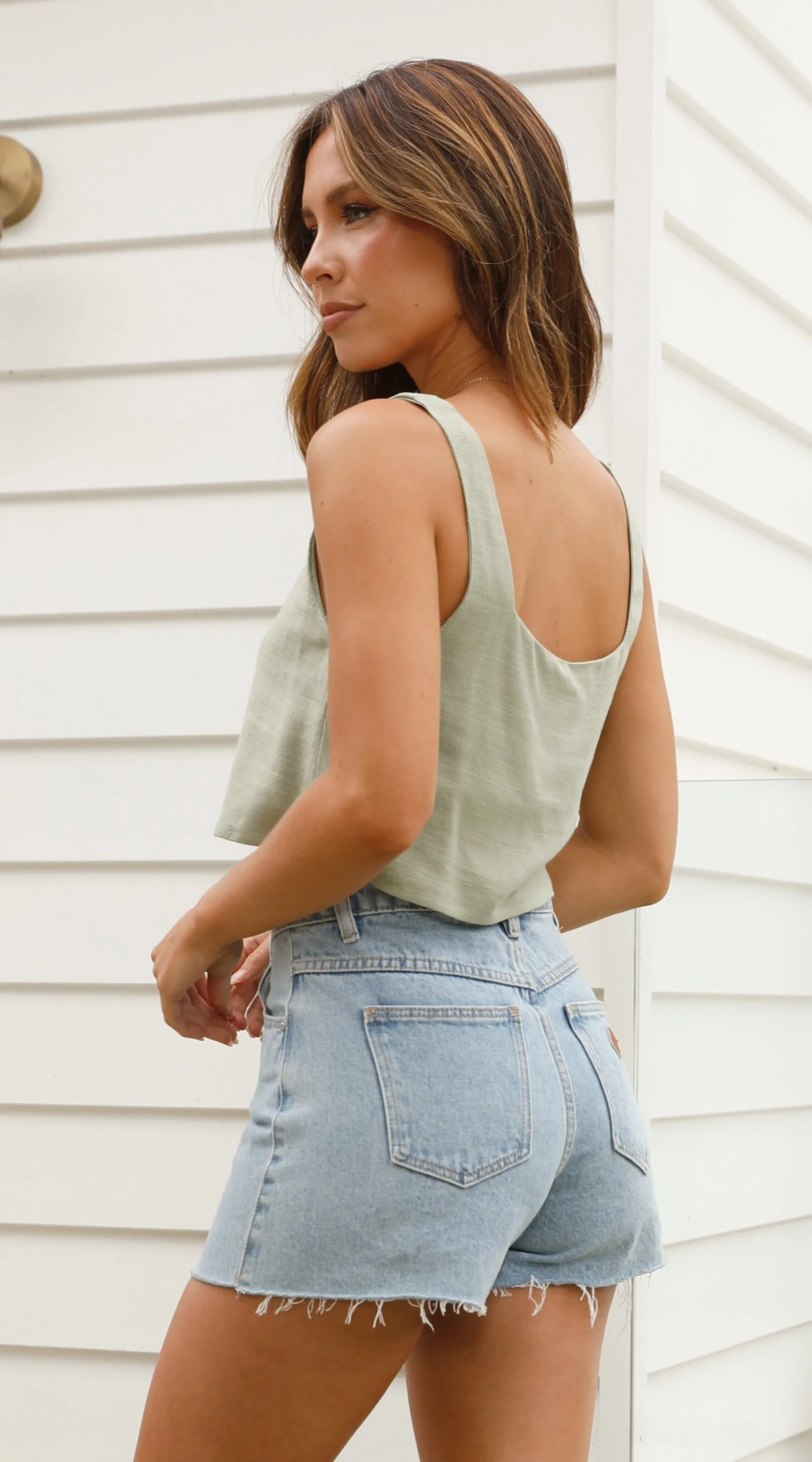 Paros Top - Sage sold by Billy J product image thumbnail 3