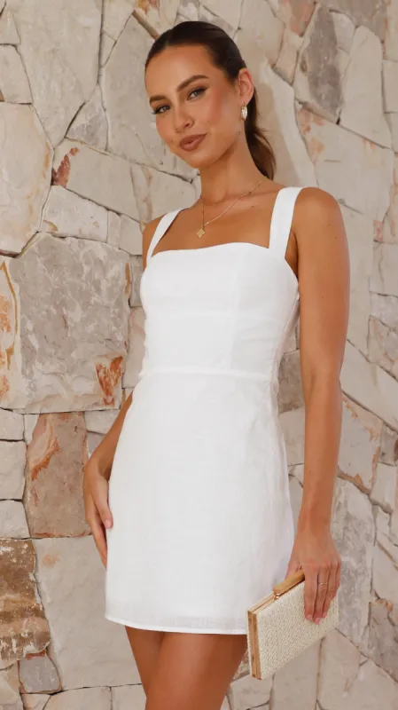 Nadalia Mini Dress - White sold by Billy J