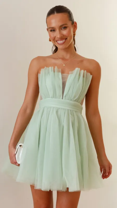 Mylee Mini Dress - Sage sold by Billy J