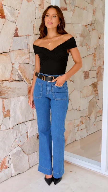 Jadine Jeans - Dark Blue Denim sold by Billy J