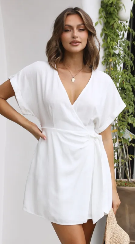 Rae Mini Dress - White sold by Billy J