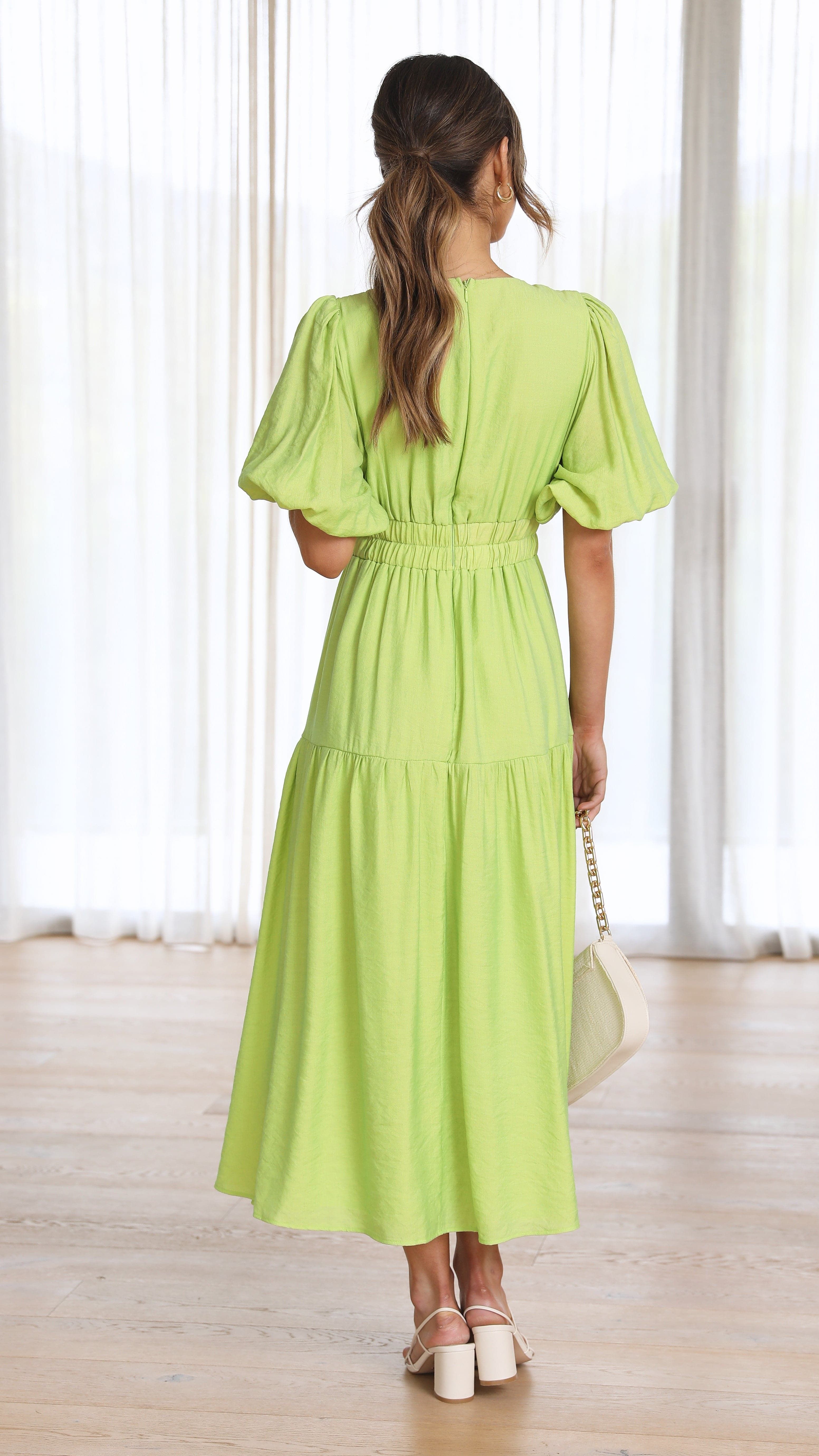 Erin Midi Dress - Lime sold by Billy J product image thumbnail 2