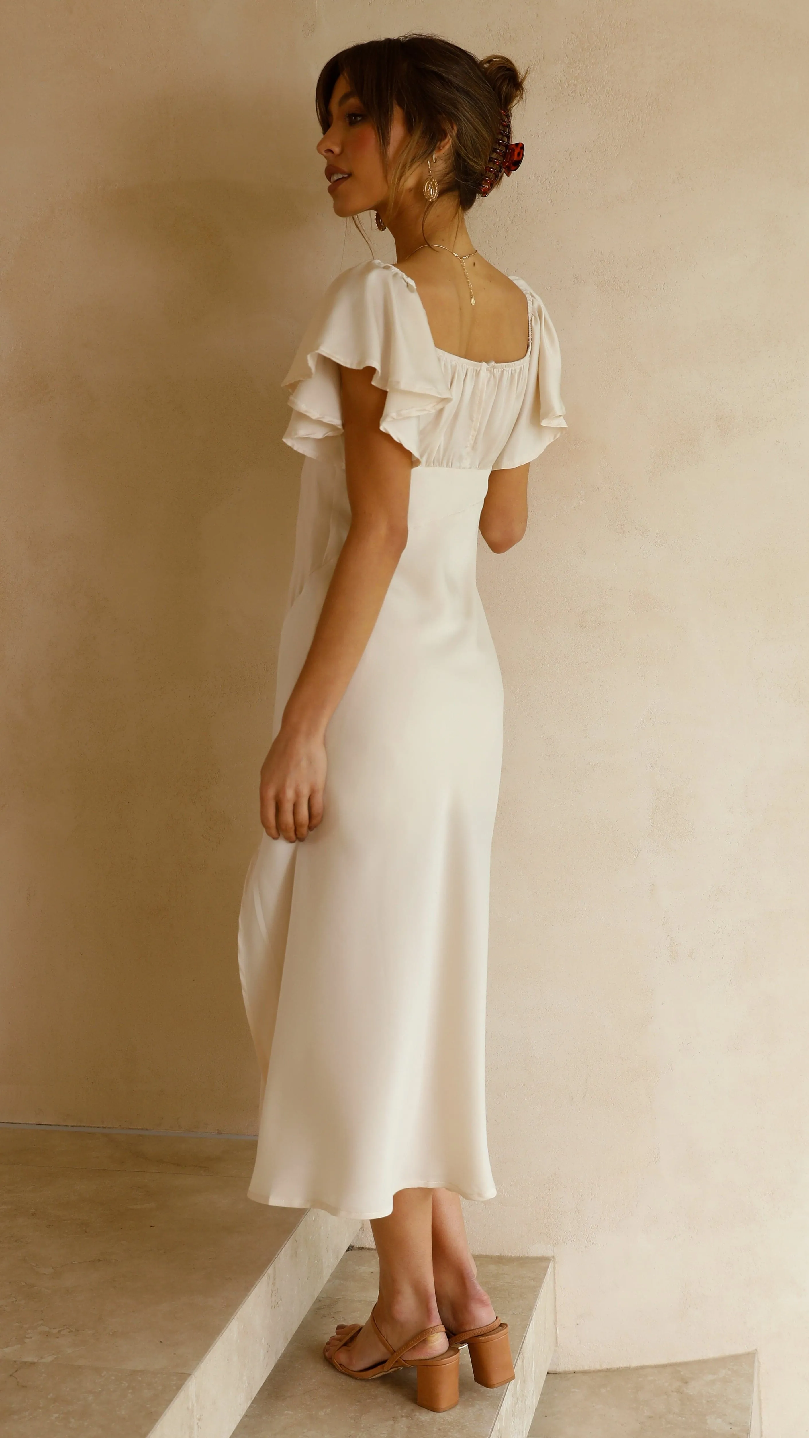 Louisa Midi Dress - Ivory sold by Billy J product image thumbnail 4
