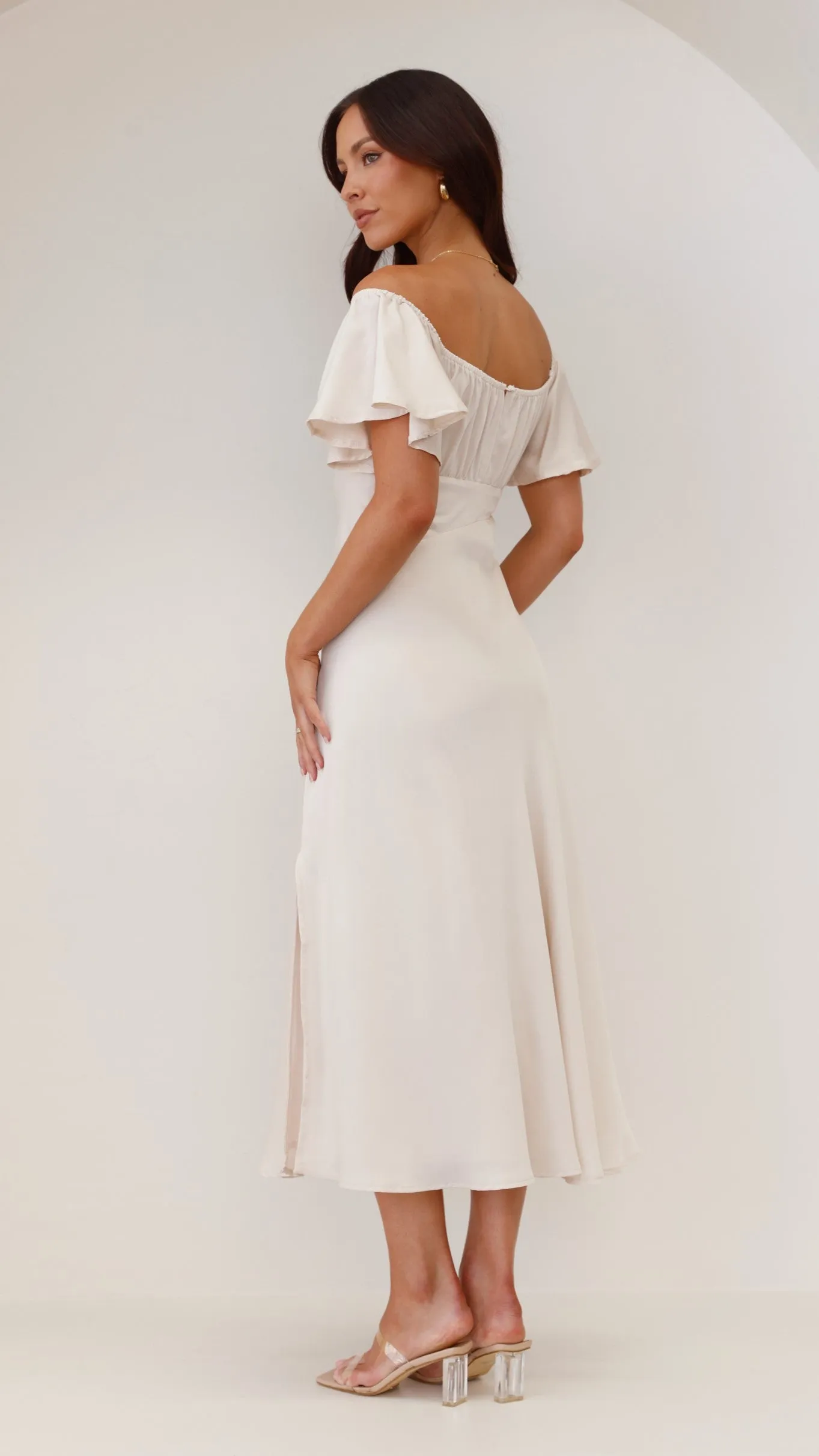 Louisa Midi Dress - Ivory sold by Billy J product image thumbnail 3