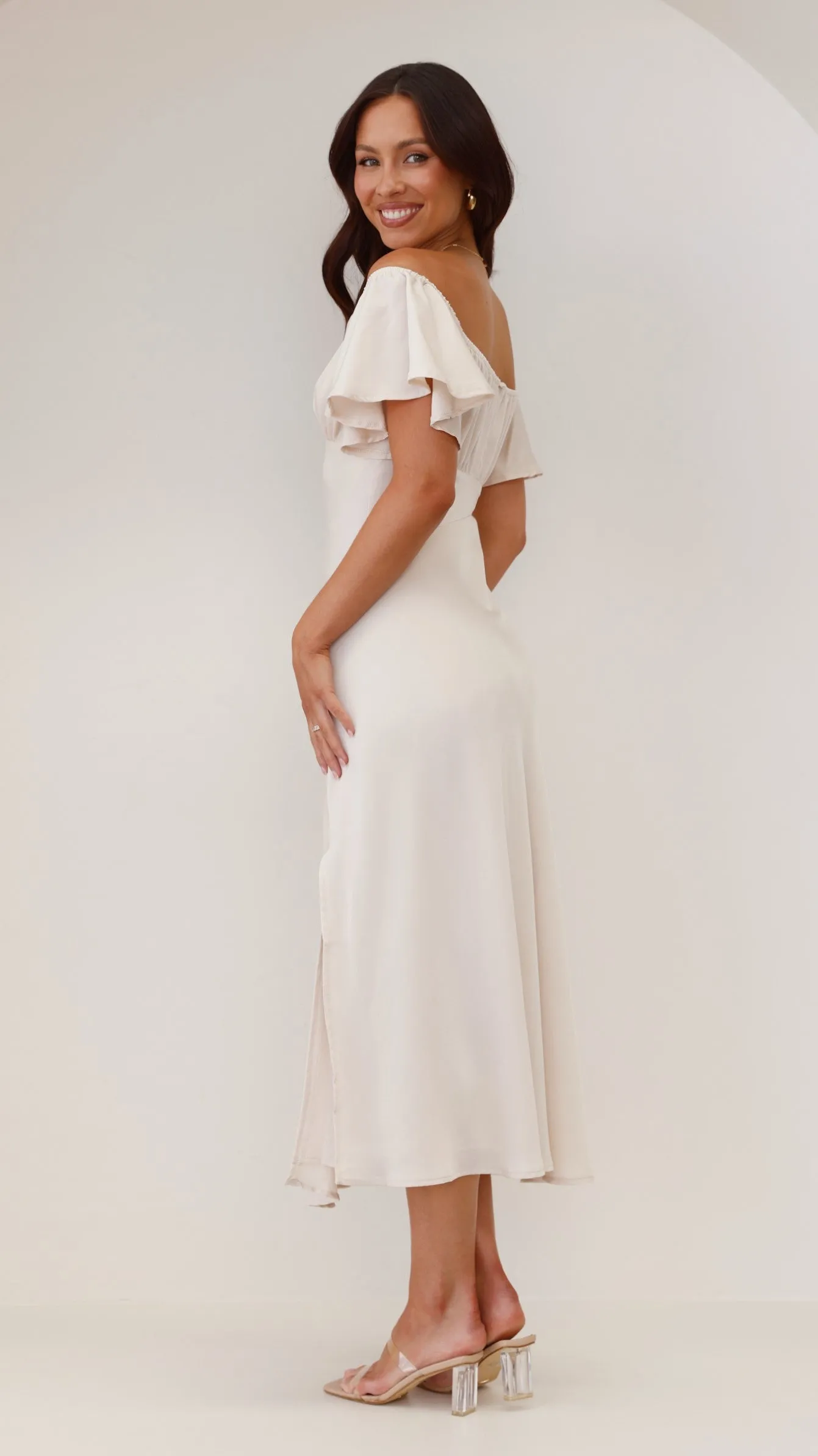 Louisa Midi Dress - Ivory sold by Billy J product image thumbnail 5