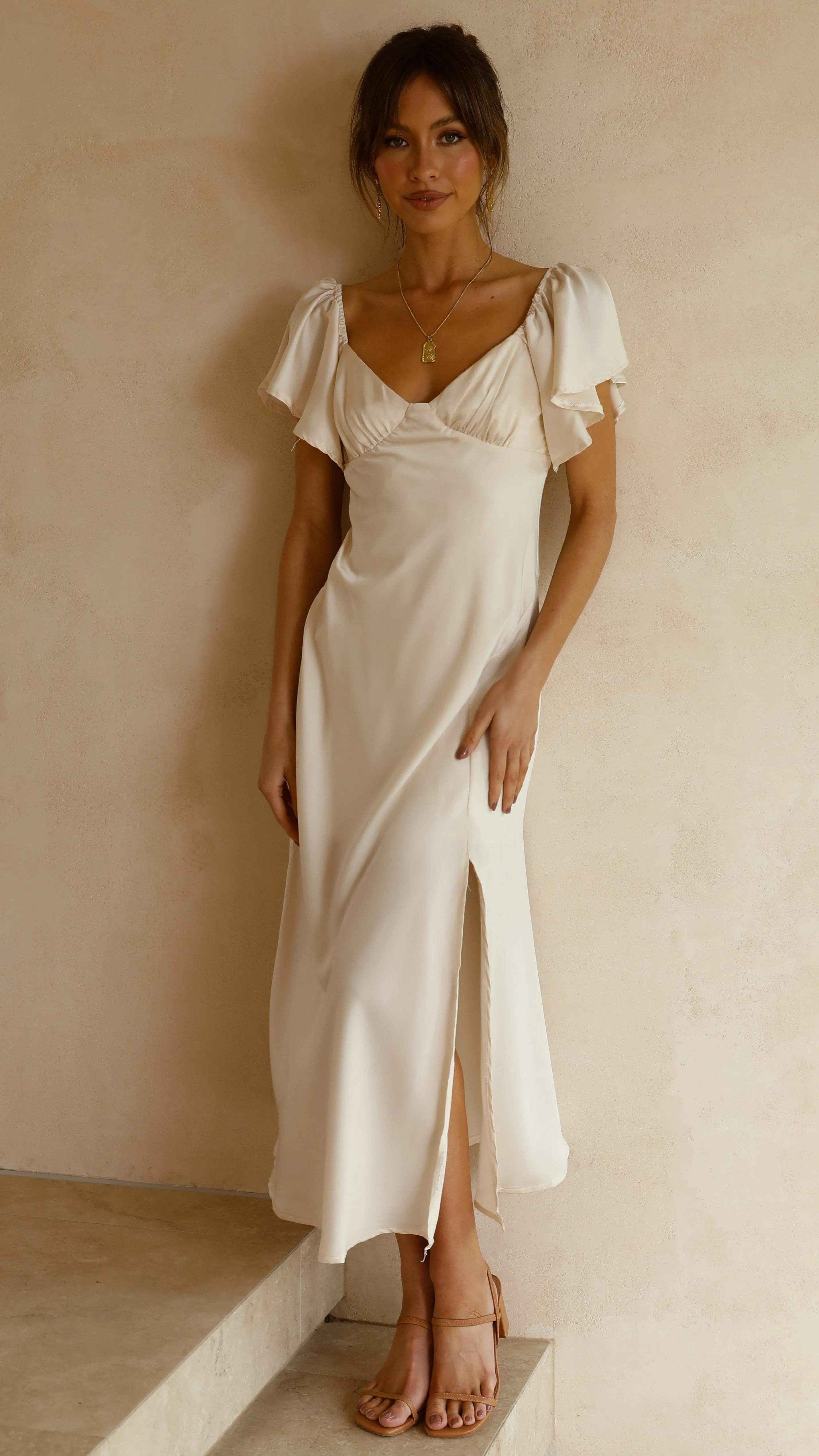 Louisa Midi Dress - Ivory sold by Billy J product image thumbnail 2