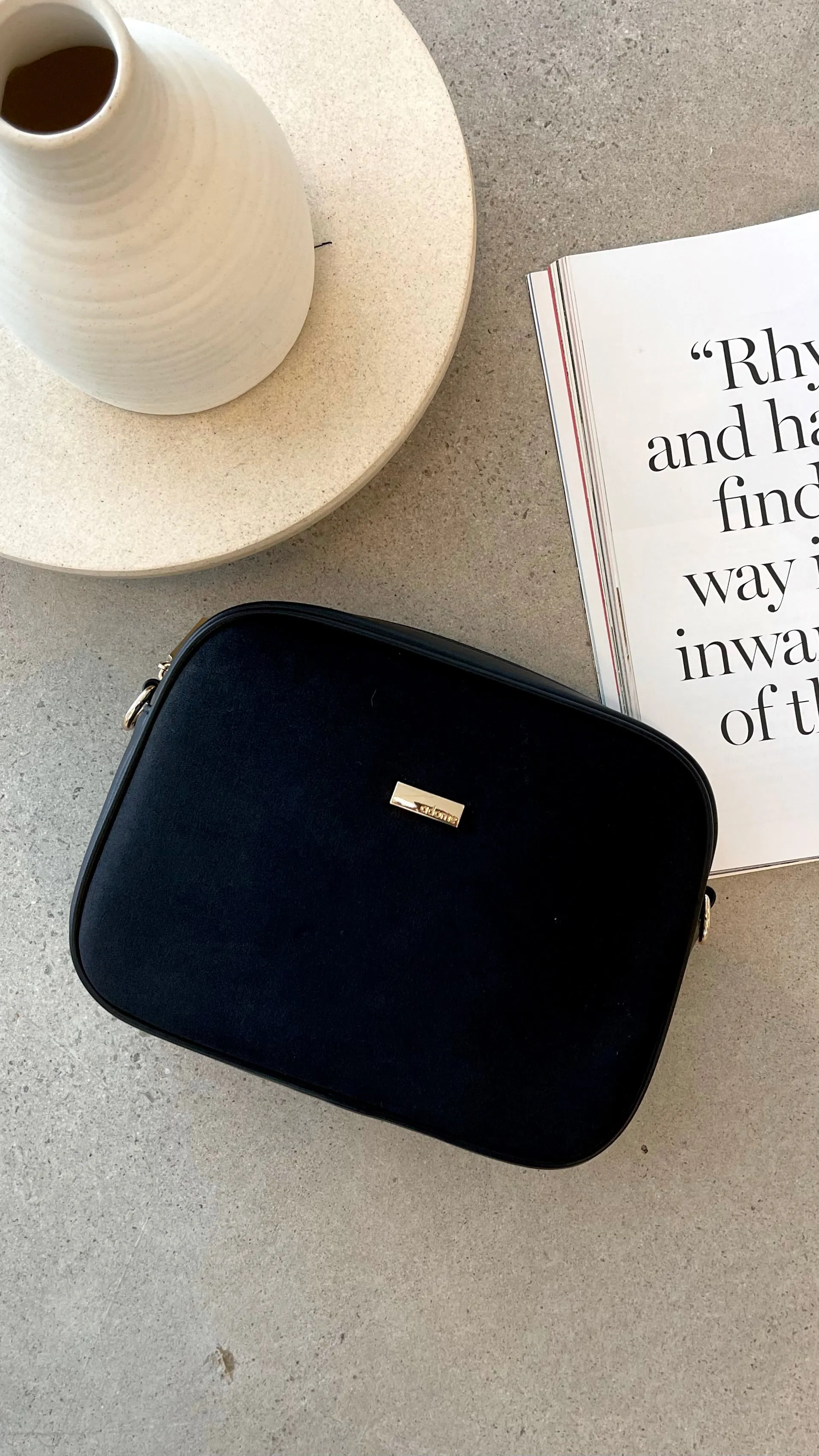 Paloma Suede Camera Bag - Black sold by Billy J product image thumbnail 3