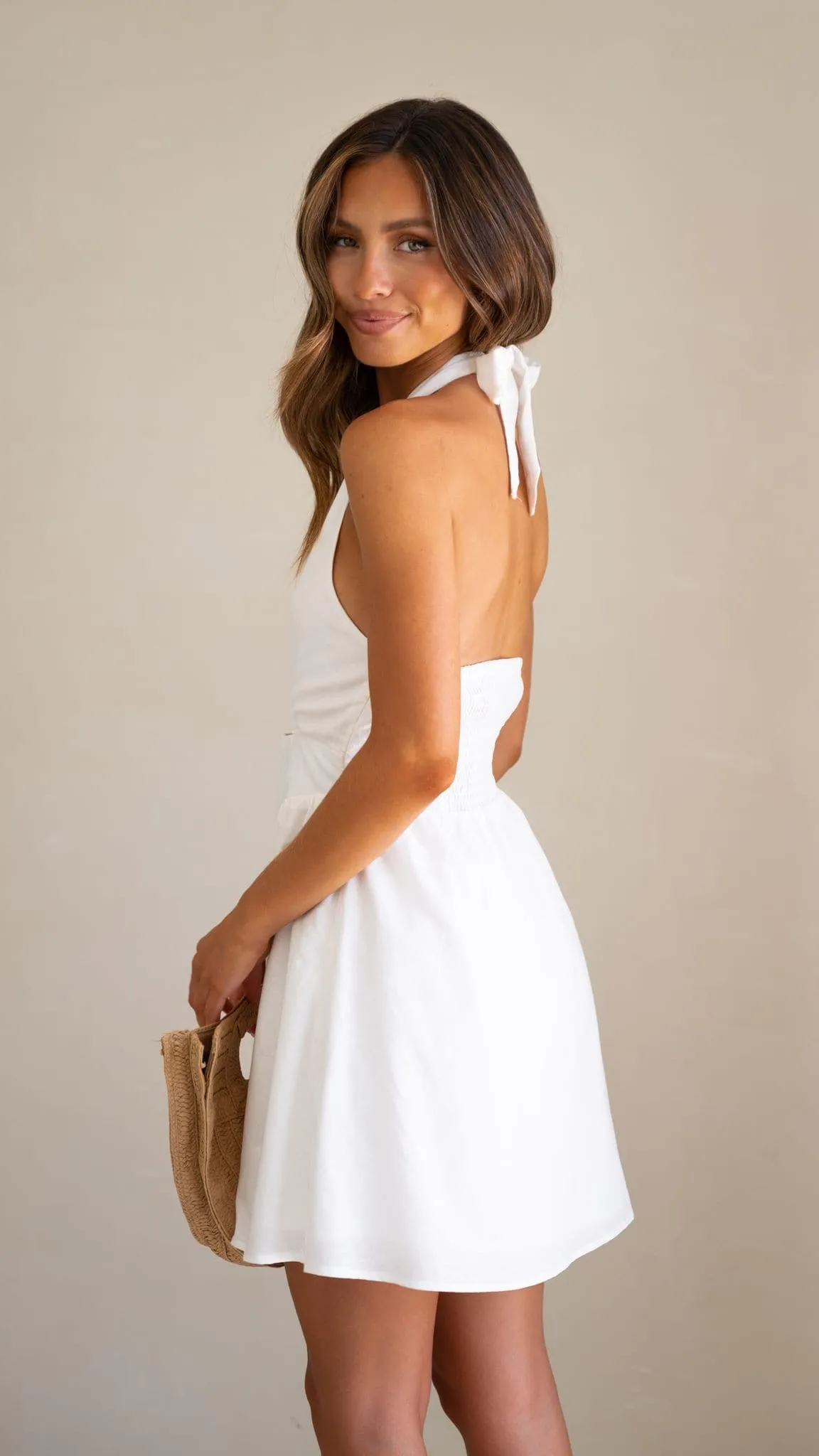 Kylie Mini Dress - White sold by Billy J product image thumbnail 4