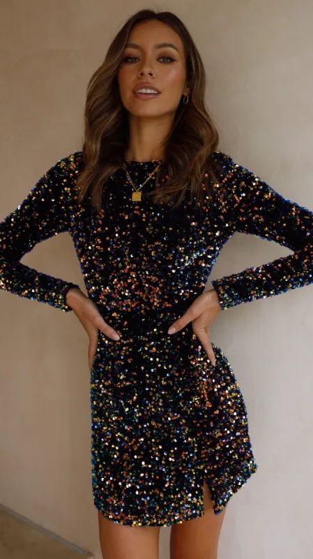 Felicia Mini Dress - Navy/Multi sold by Billy J
