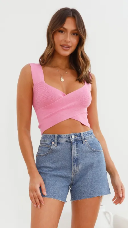 Lucielle Wrap Top - Pink sold by Billy J