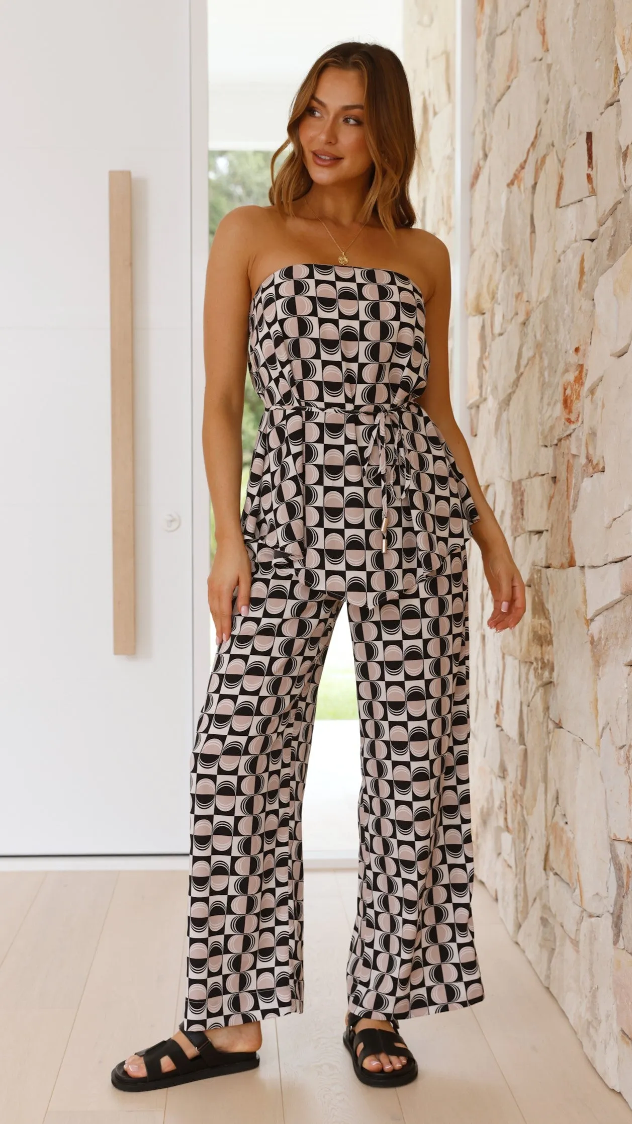 Genevieve Scarf Top - Palermo Print sold by Billy J product image thumbnail 2