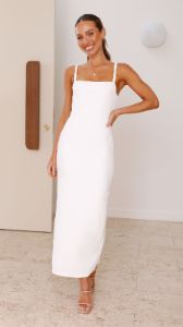 Racheal Maxi Dress - White sold by Billy J