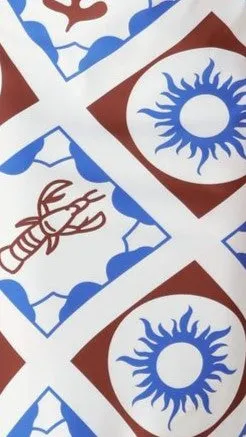 Leary Maxi Dress - Blue / Brown Satin sold by Billy J product image thumbnail 4