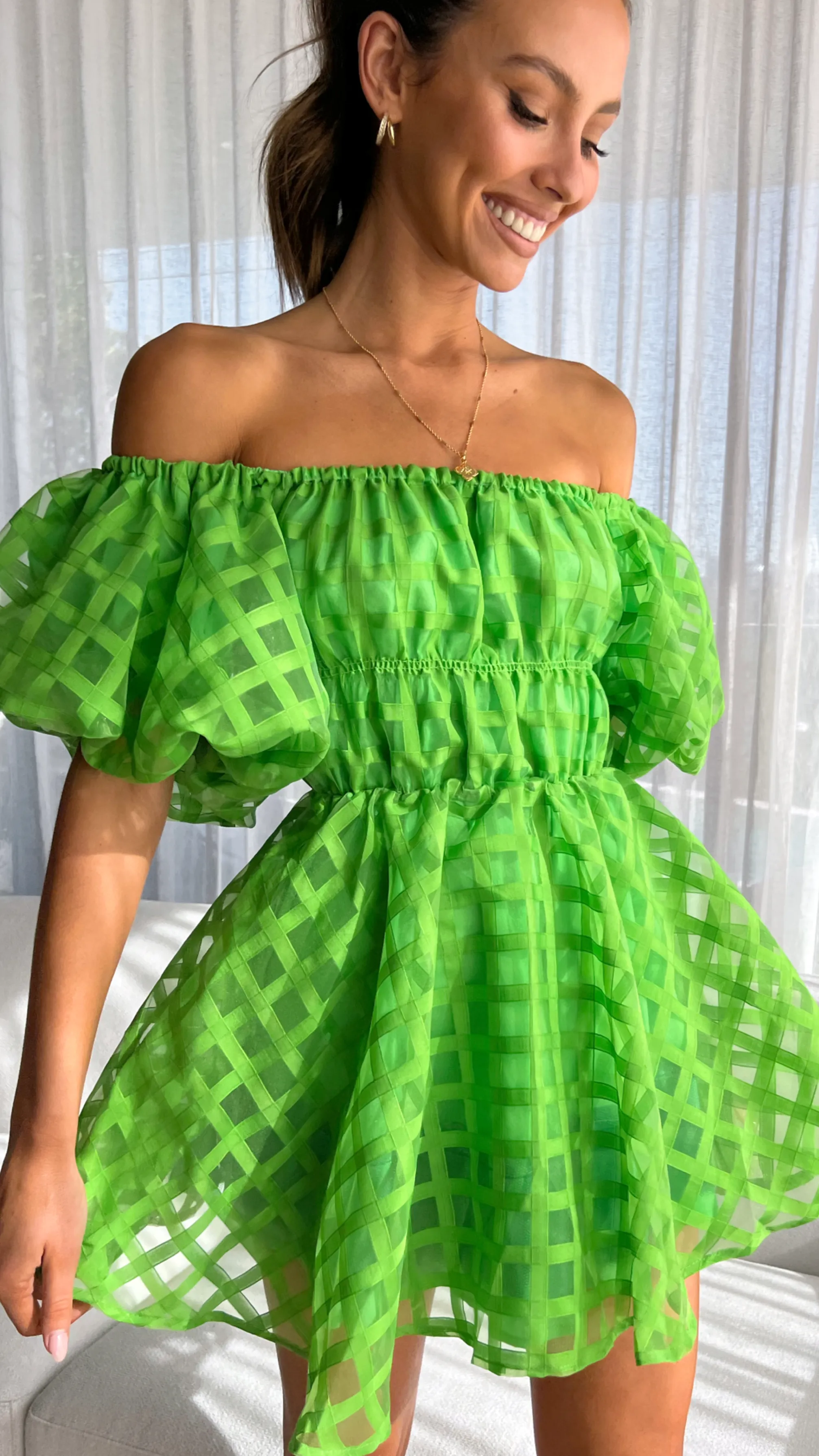 Malery Mini Dress - Green sold by Billy J