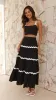 Lys Top and Maxi Skirt Set - Black / White sold by Billy J