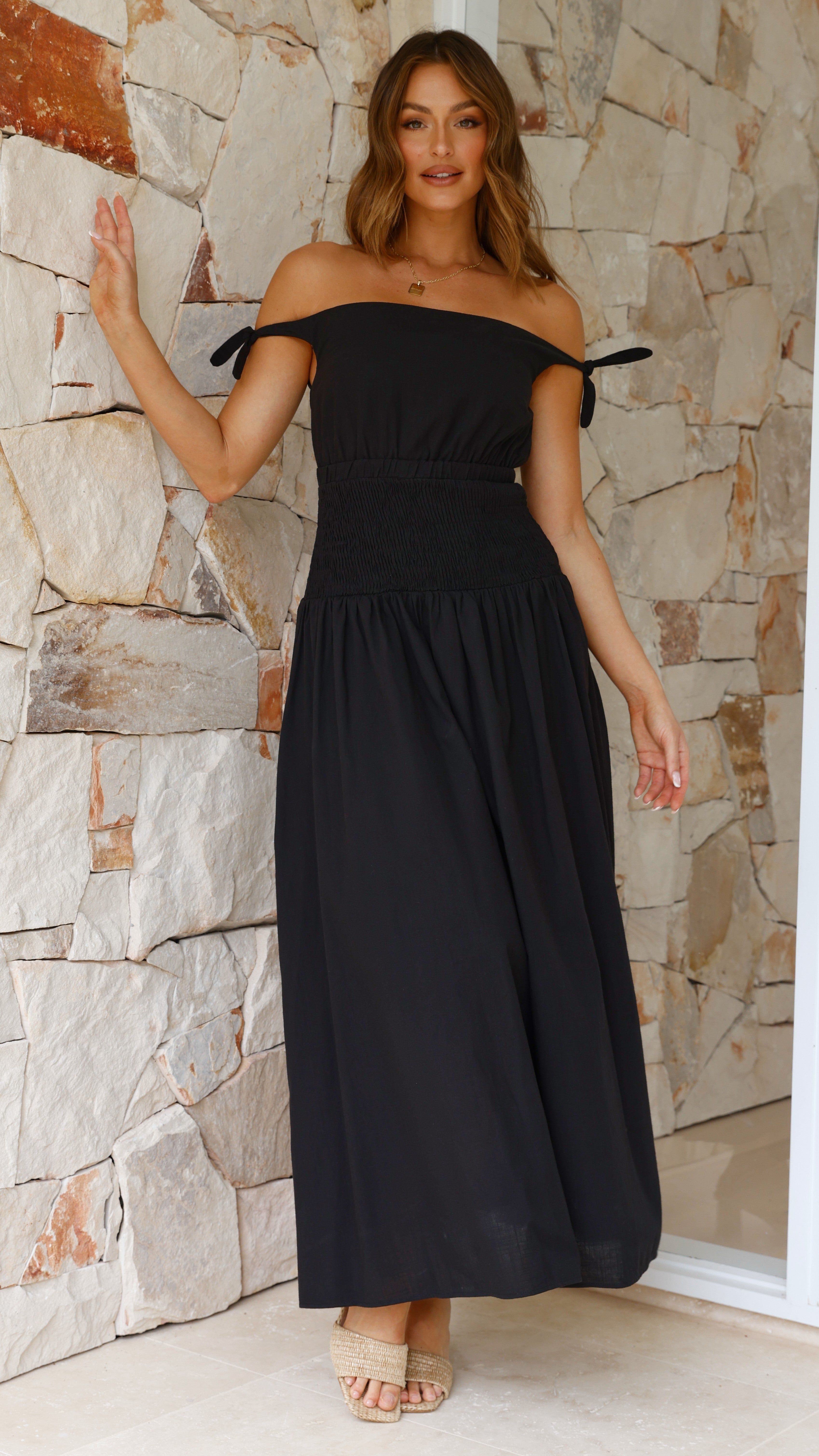 Adelaide Maxi Dress - Black sold by Billy J product image thumbnail 4