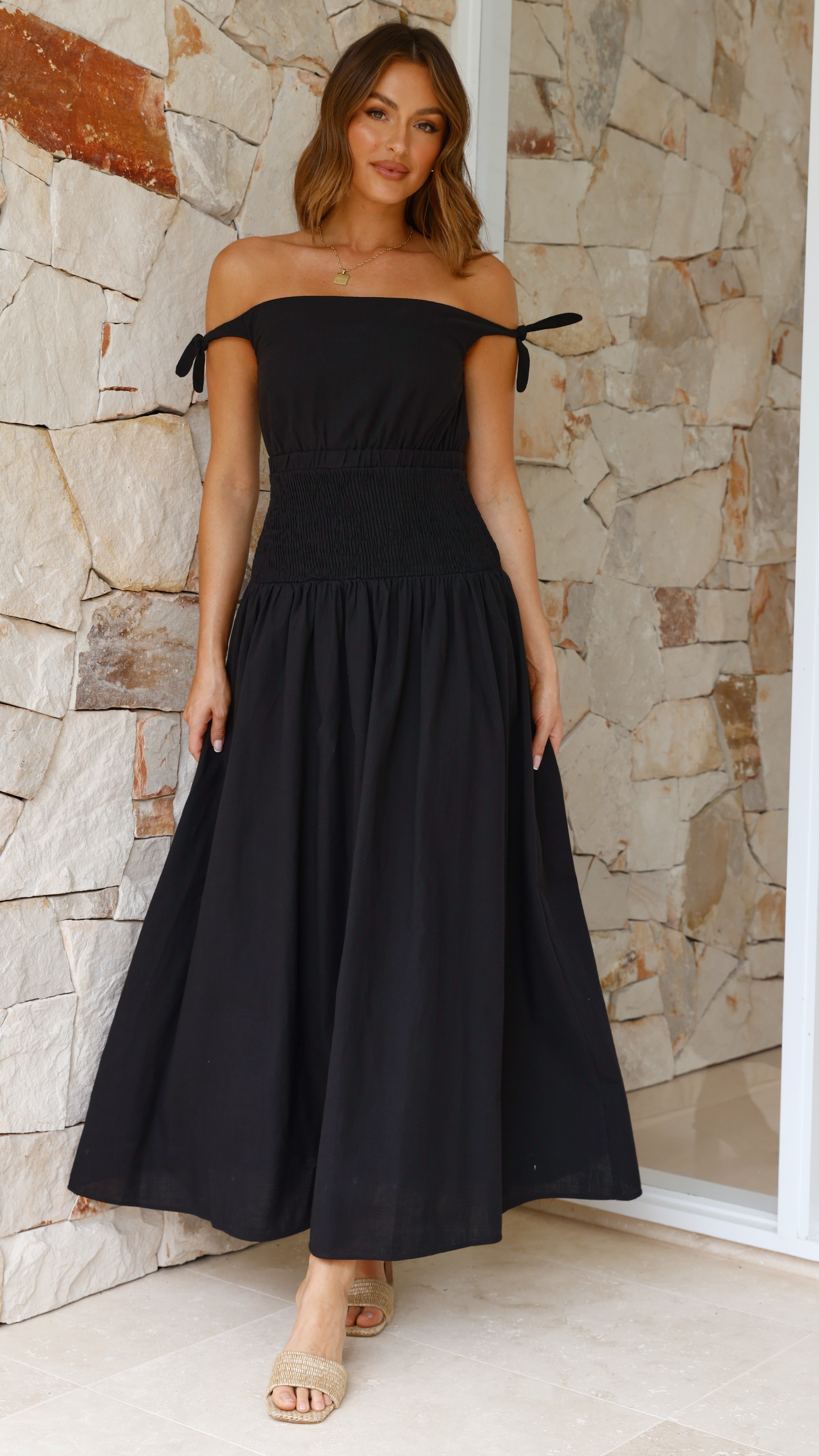 Adelaide Maxi Dress - Black sold by Billy J