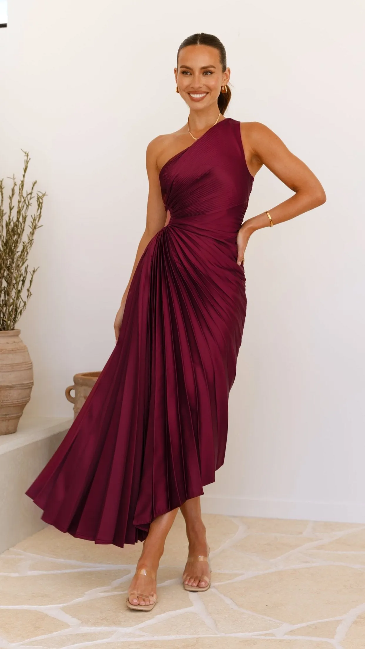 Olivia Maxi Dress - Wine sold by Billy J