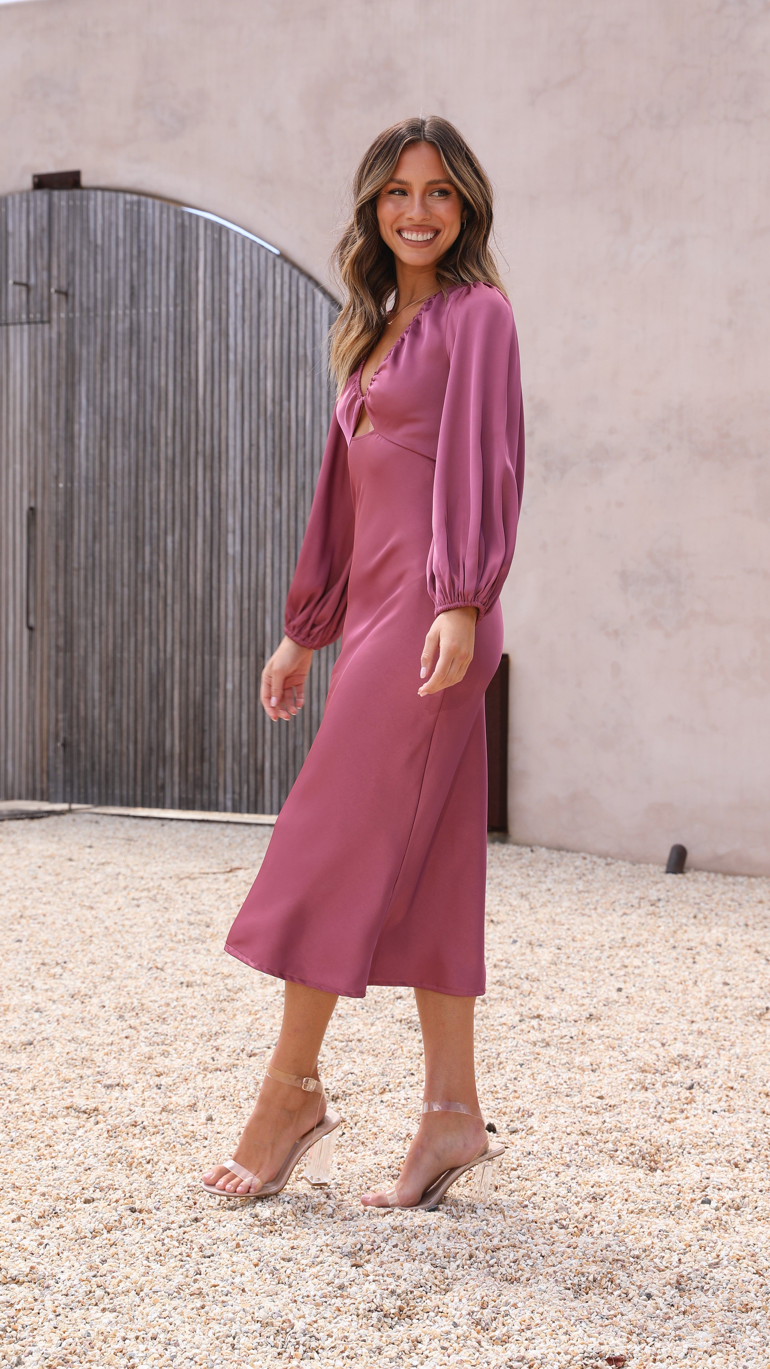 Cleo Midi Dress - Plum sold by Billy J product image thumbnail 4