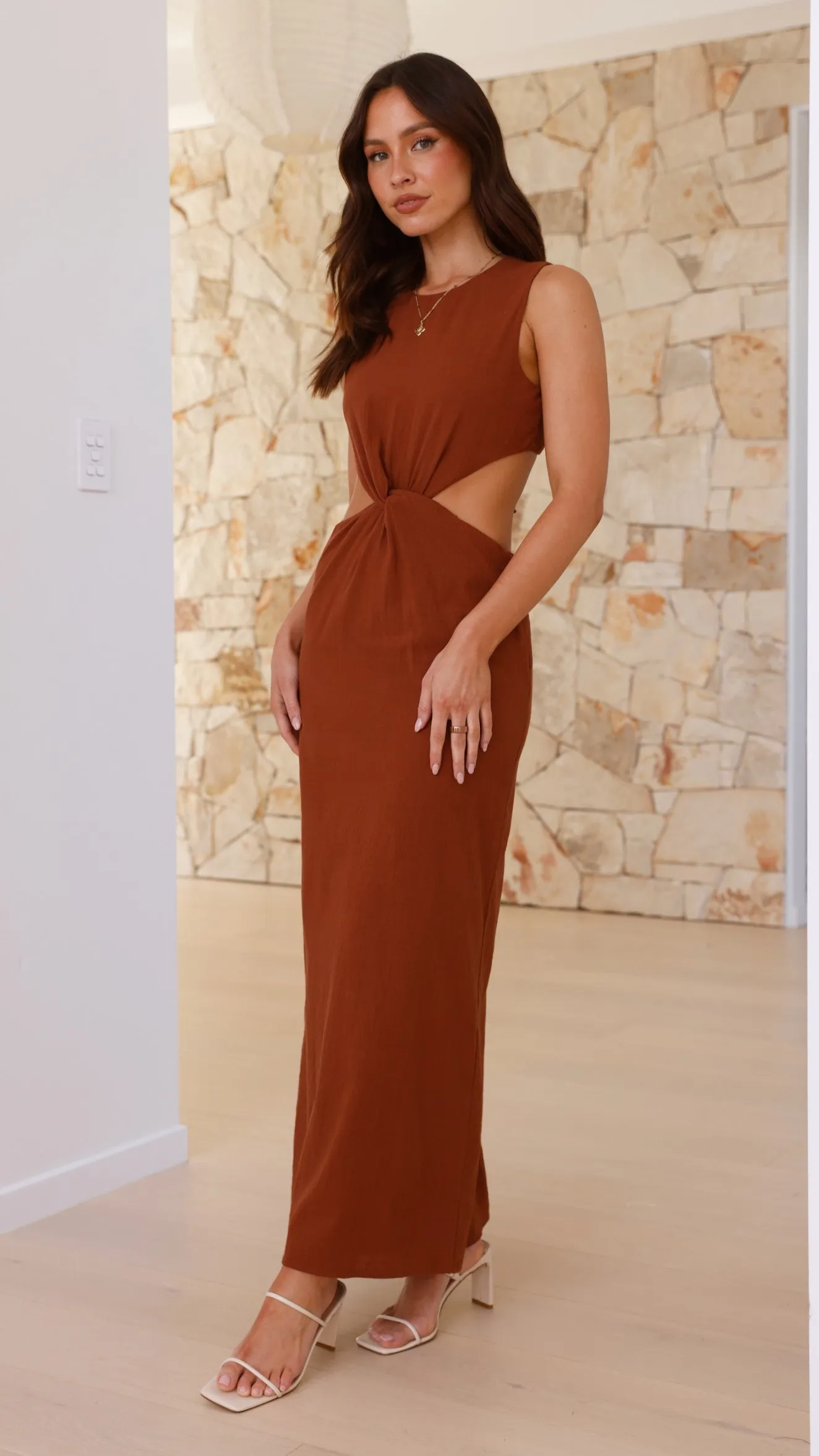 Damiana Maxi Dress - Chocolate sold by Billy J product image thumbnail 3