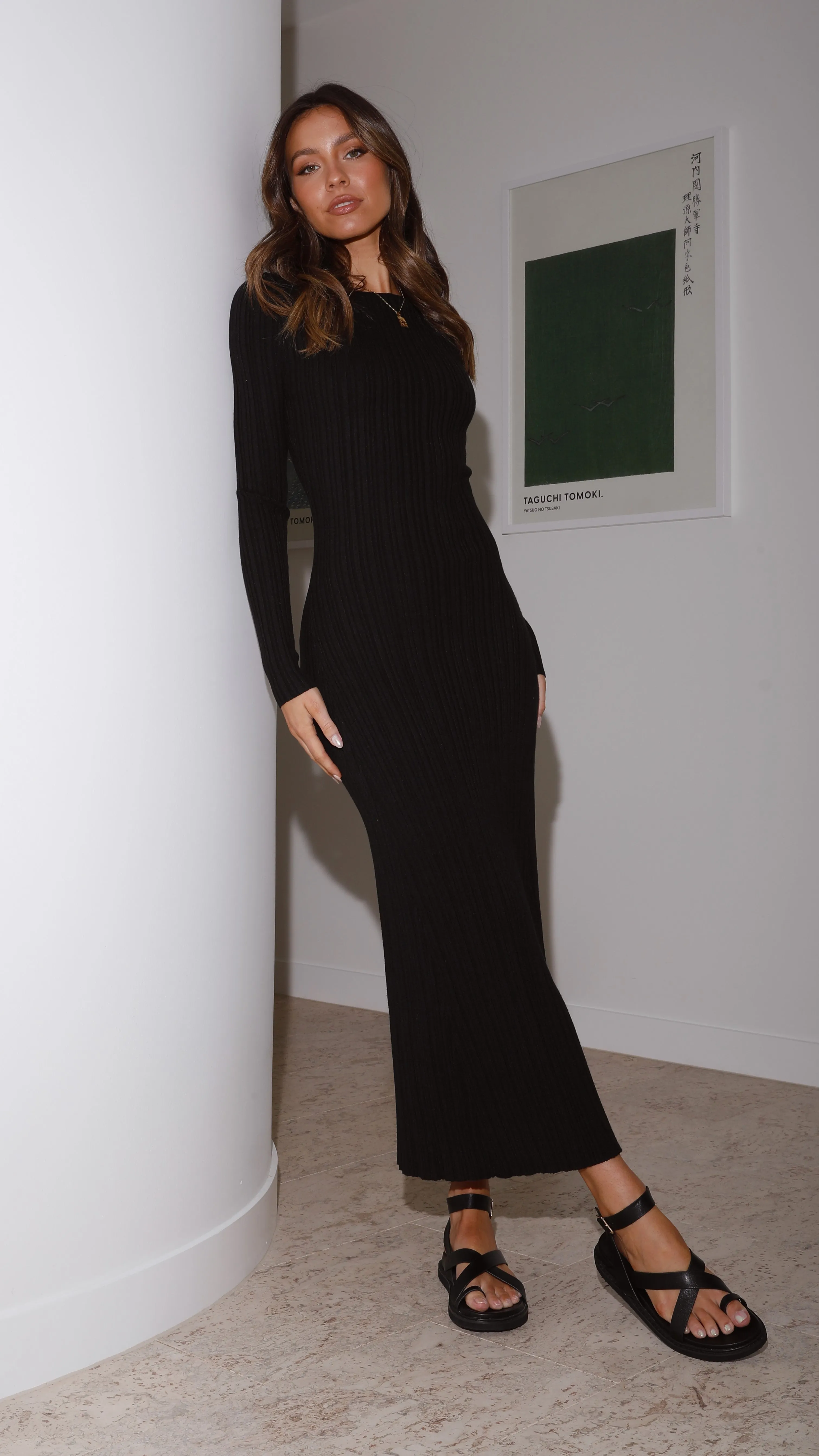 Senya Long Sleeve Dress - Black sold by Billy J product image thumbnail 3