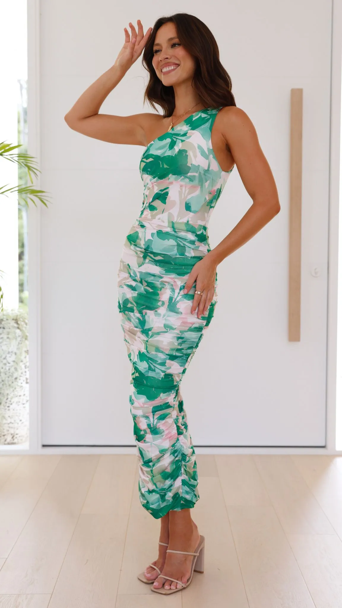 Natalia Midi Dress - Green Print sold by Billy J product image thumbnail 4