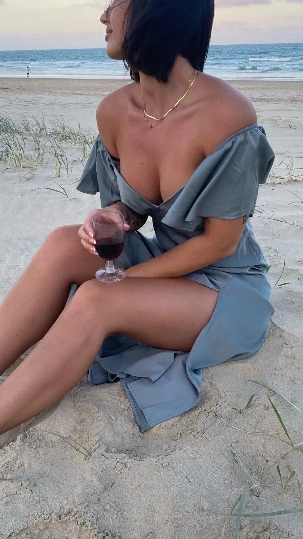 Louisa Midi Dress - Steel Blue sold by Billy J product image thumbnail 5