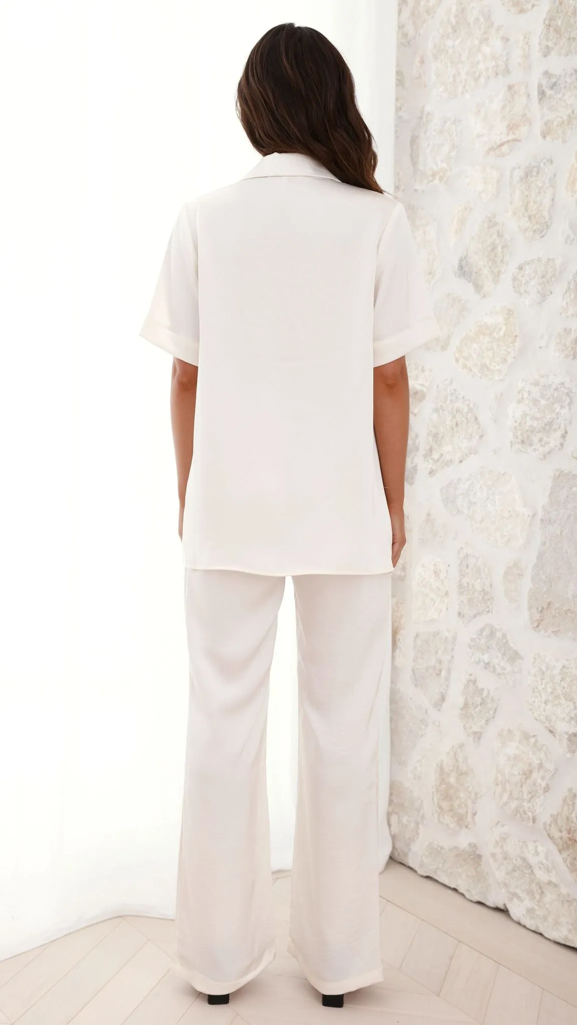 Imogen Button Pants - Cream sold by Billy J product image thumbnail 3