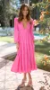 Erin Long Sleeve Midi Dress - Pink sold by Billy J