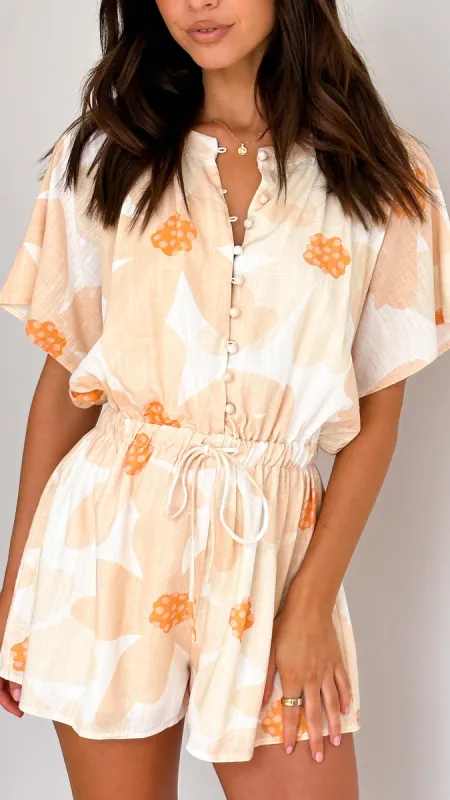 Santorini Playsuit - Buttercup Floral sold by Billy J